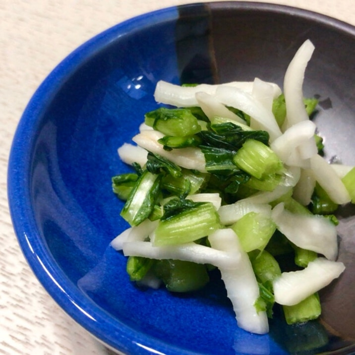 捨てないで！カブの皮と茎で簡単漬物♩